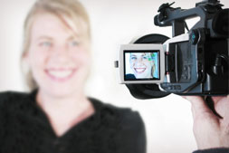 Woman being videoed